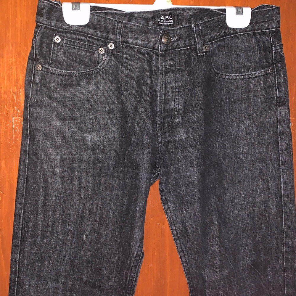 APC Petit Standard Button Black Jeans Size 32